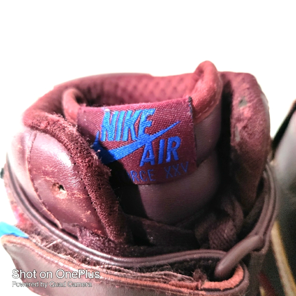 Nike Air Force 1 '07 Low Layers of Love Gym Red Burgundy Crush Men's EUC - Picture 11 of 13